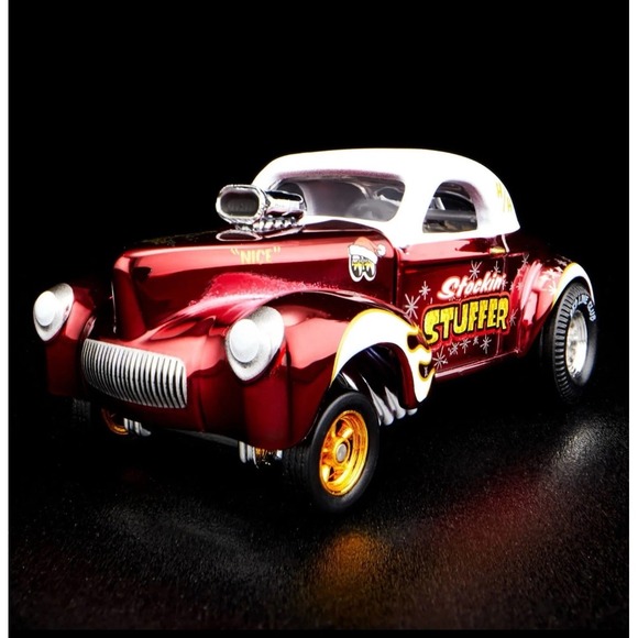 Hot Wheels Red Line Club 2022 Holiday Car 41 Willys Gasser Stockin' Stuffer NIB - Picture 2 of 16